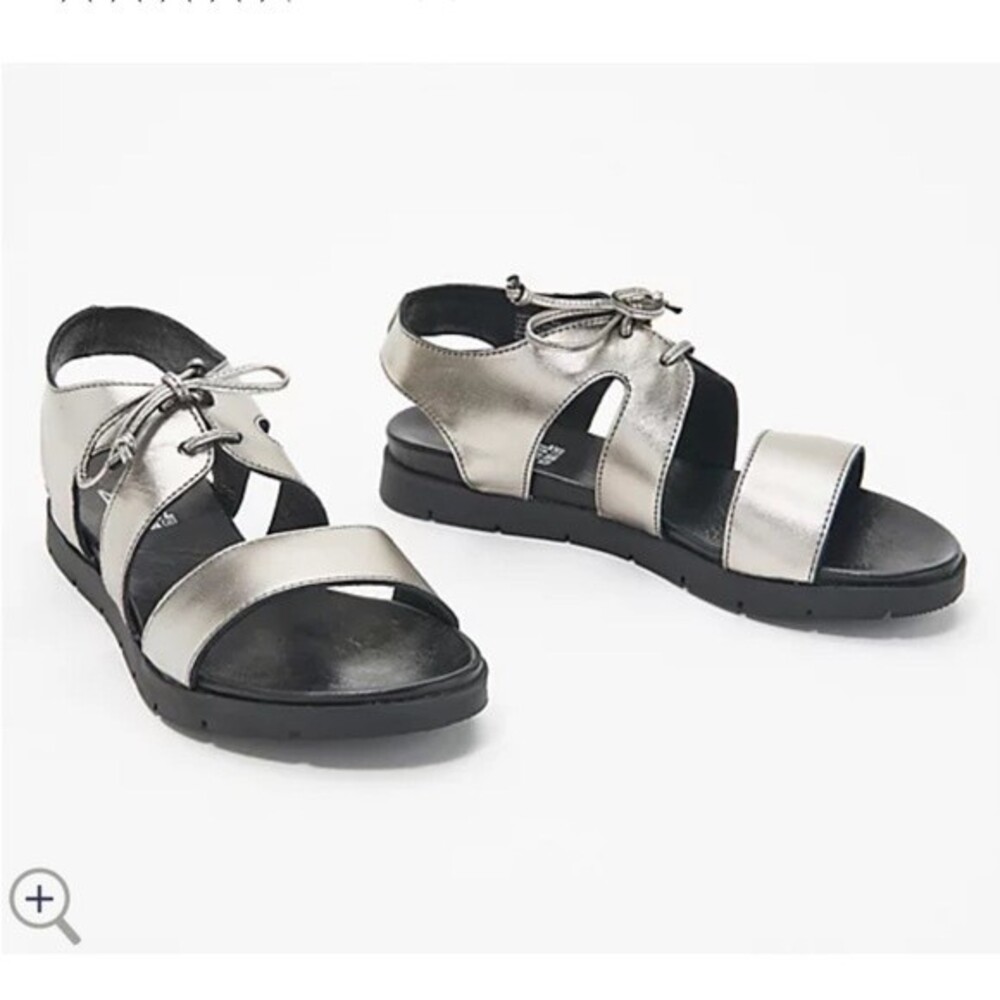 Miz Mooz Davey Leather Lace-Up Sandals 39 NWOB